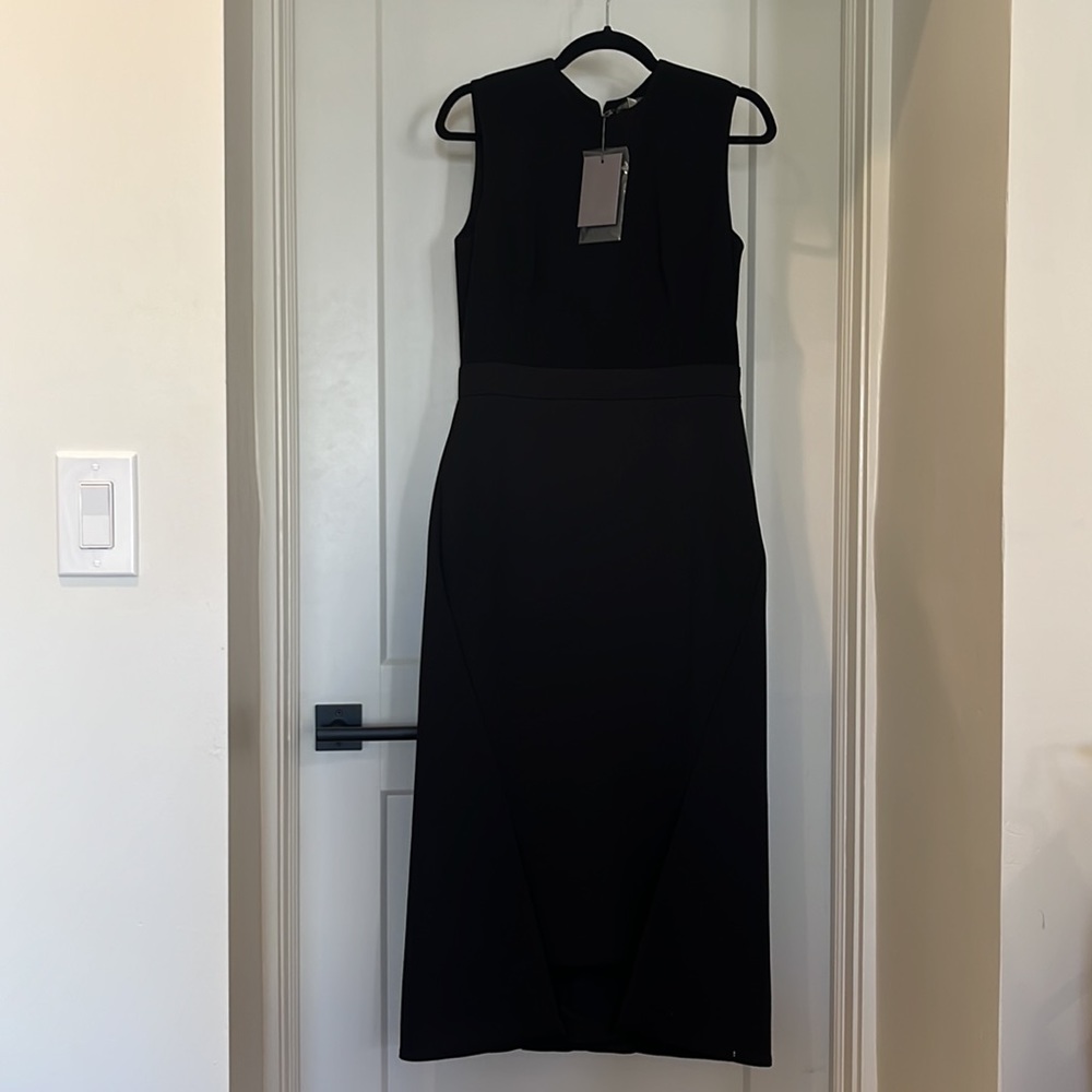 Alexander McQueen black column dress NWT size 44